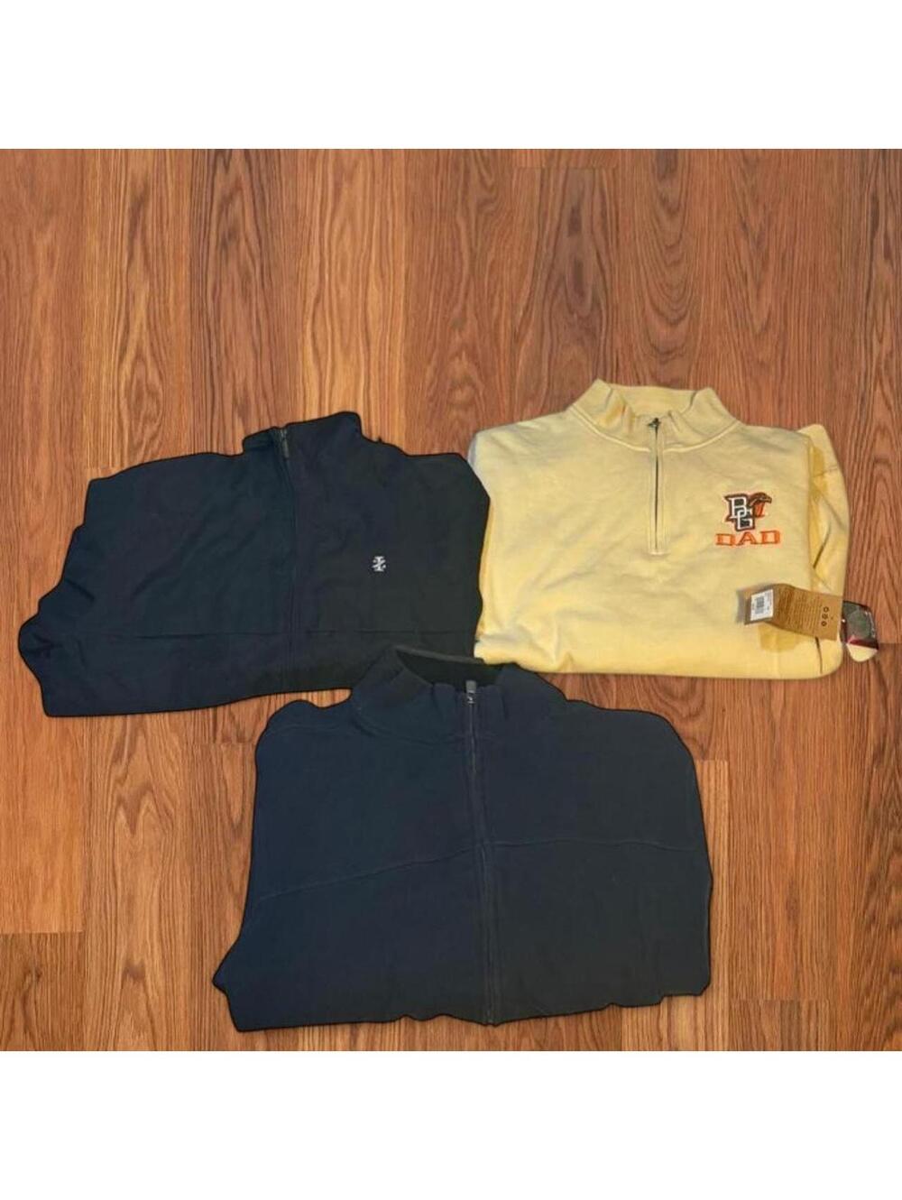 Men’s Jacket Bundle 3 Piece Izod Arrow Blue 84 Zip Up Quarter Zip Streetwear